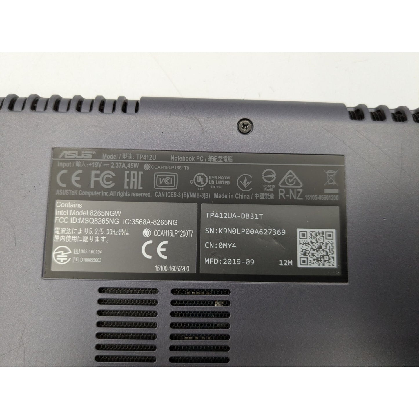 Asus VivoBook Flip 14 TP412UA-DB31T 14" Intel Core i3-8130U 12GB RAM 256GB SSD