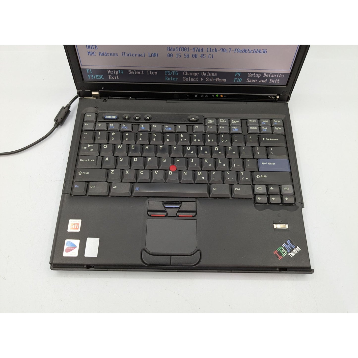 IBM ThinkPad T43p 14" Display Intel Pentium M 2.26 GHz 1.5GB RAM Black Laptop