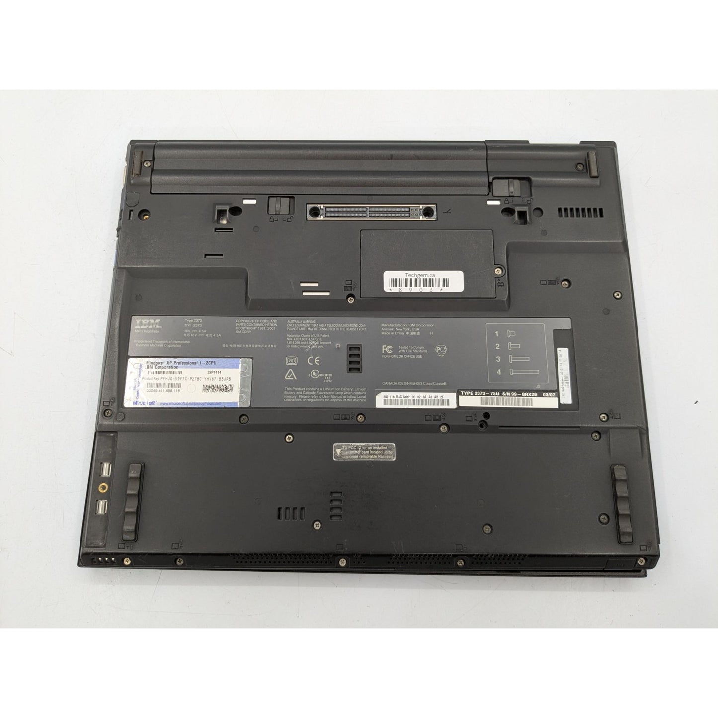 IBM ThinkPad T43 14" Display Intel Pentium M 730 1.60 GHz 256MB RAM Black Laptop