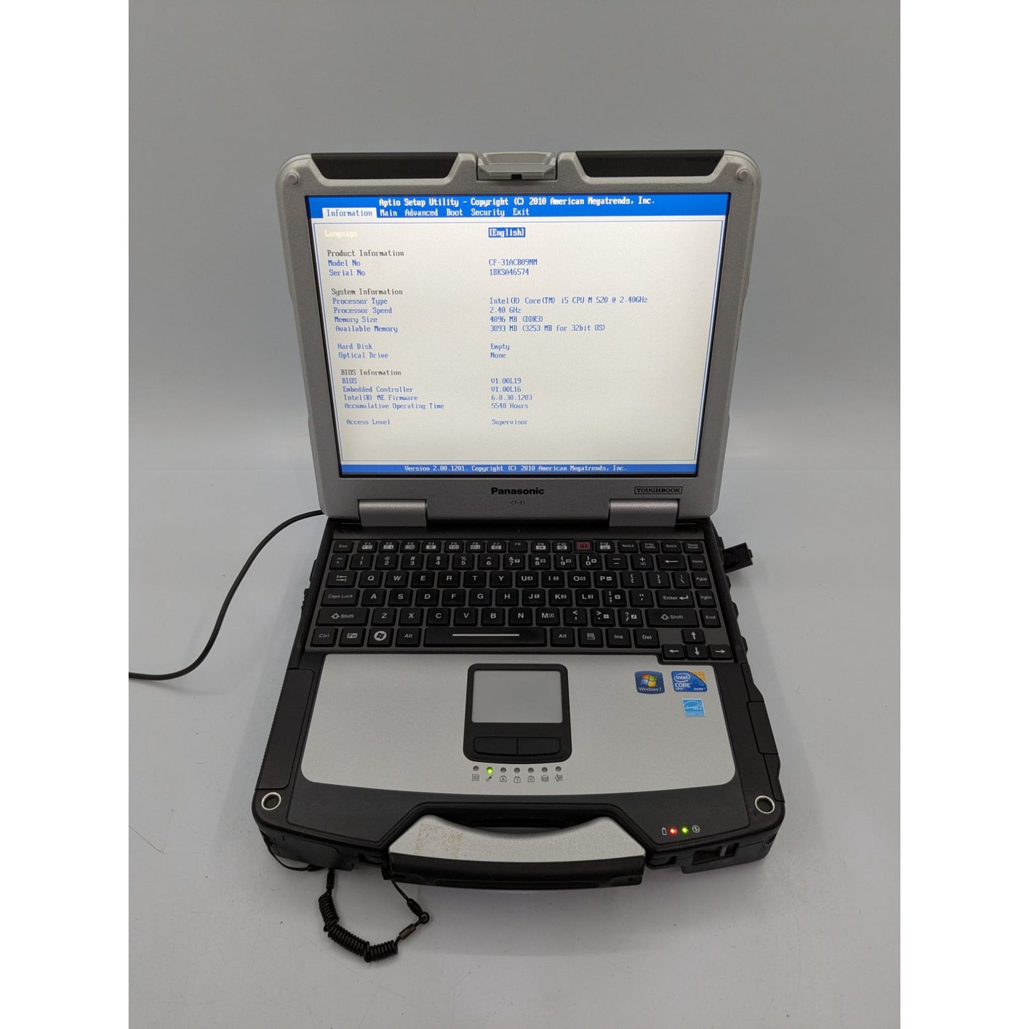 Panasonic Toughbook CF-31 13.1" Screen Intel Core i5-520M 4GB RAM Laptop 2.40GHz