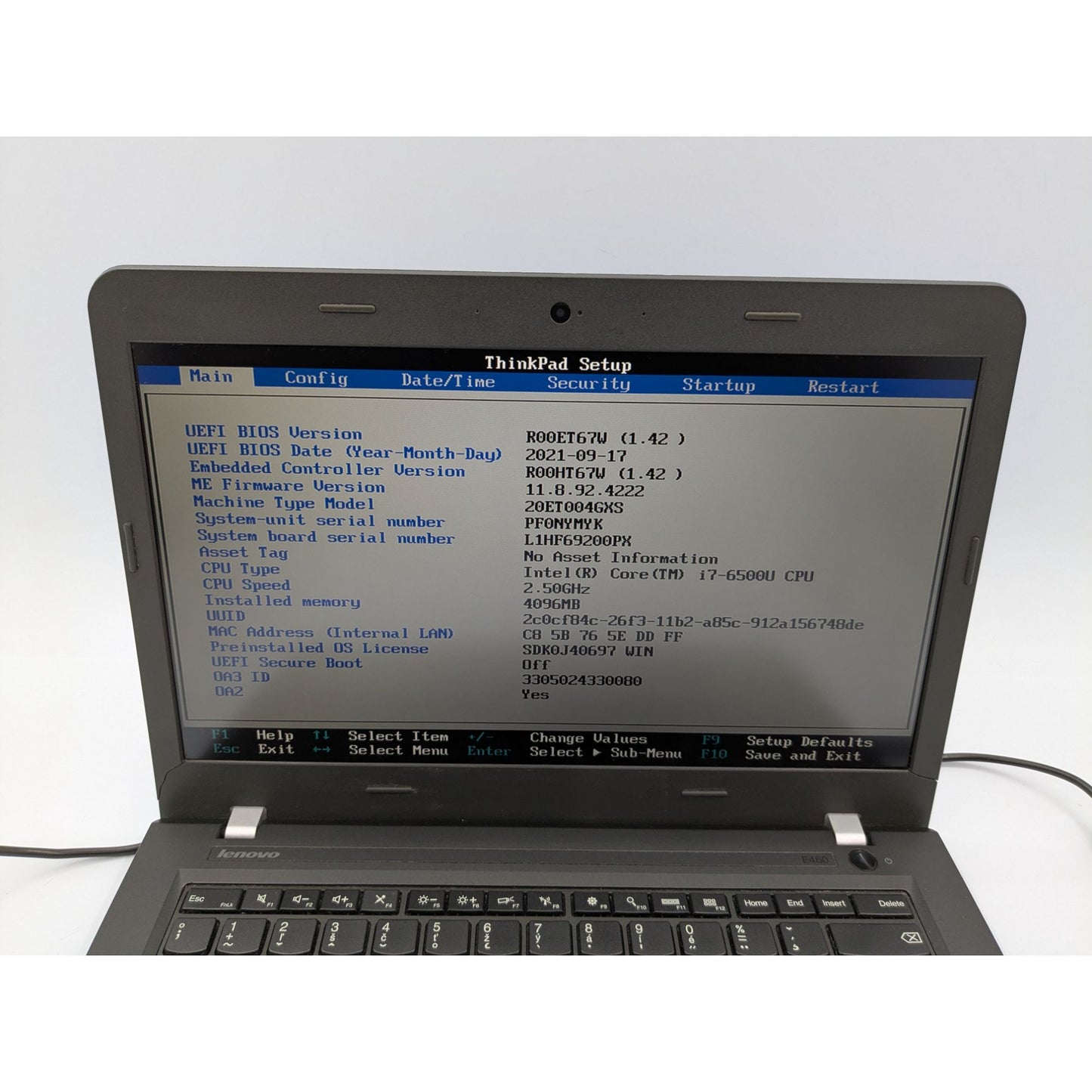 Lenovo ThinkPad E460 14" Display Intel Core i7-6500U 4GB RAM Black Laptop