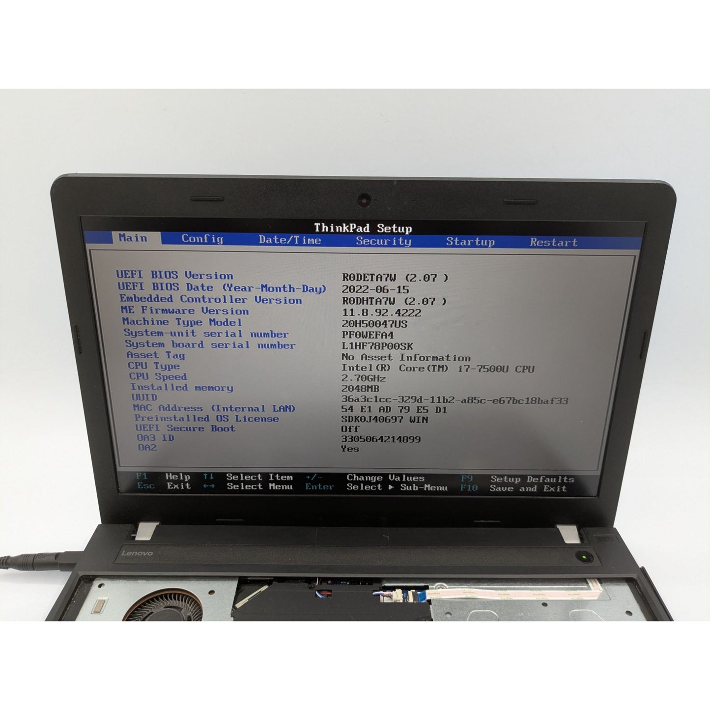 Lenovo ThinkPad E570 15.6" Display Intel Core i7-7500U 2.7 GHz Processor Laptop
