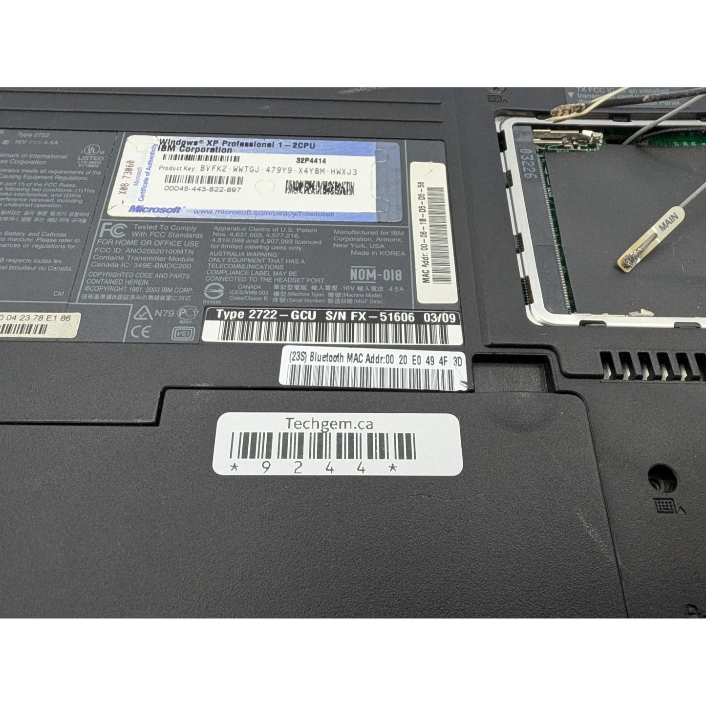 IBM ThinkPad R40 15" Display Intel Pentium M 1.50 GHz 256MB RAM Black Laptop