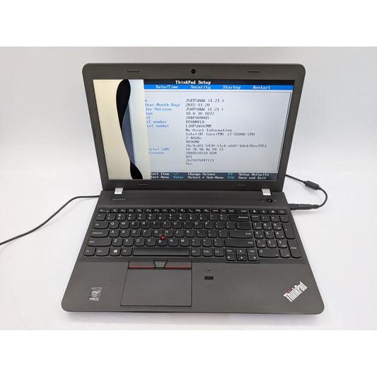 Lenovo ThinkPad E550 15.6" Display Intel Core i7-5500U 2.40 GHz 4GB RAM Laptop