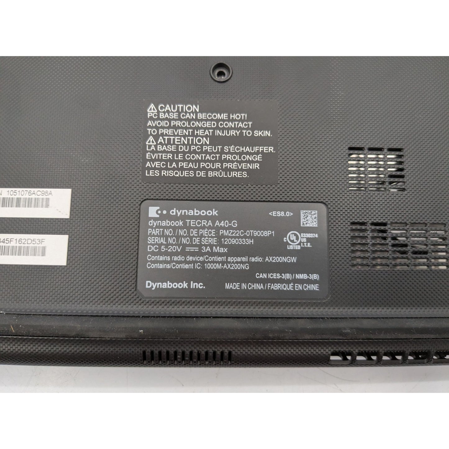 Toshiba Dynabook Tecra A40-G 14" Screen Intel Core i5-10210U 1.60 GHz Laptop