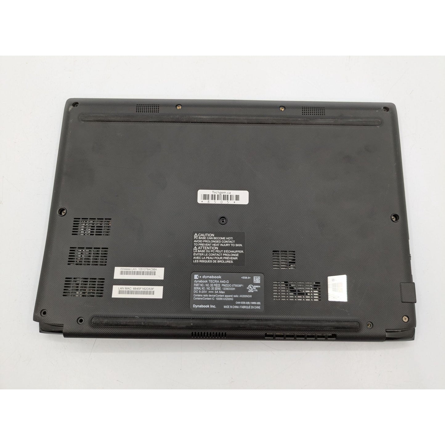 Toshiba Dynabook Tecra A40-G 14" Screen Intel Core i5-10210U 1.60 GHz Laptop