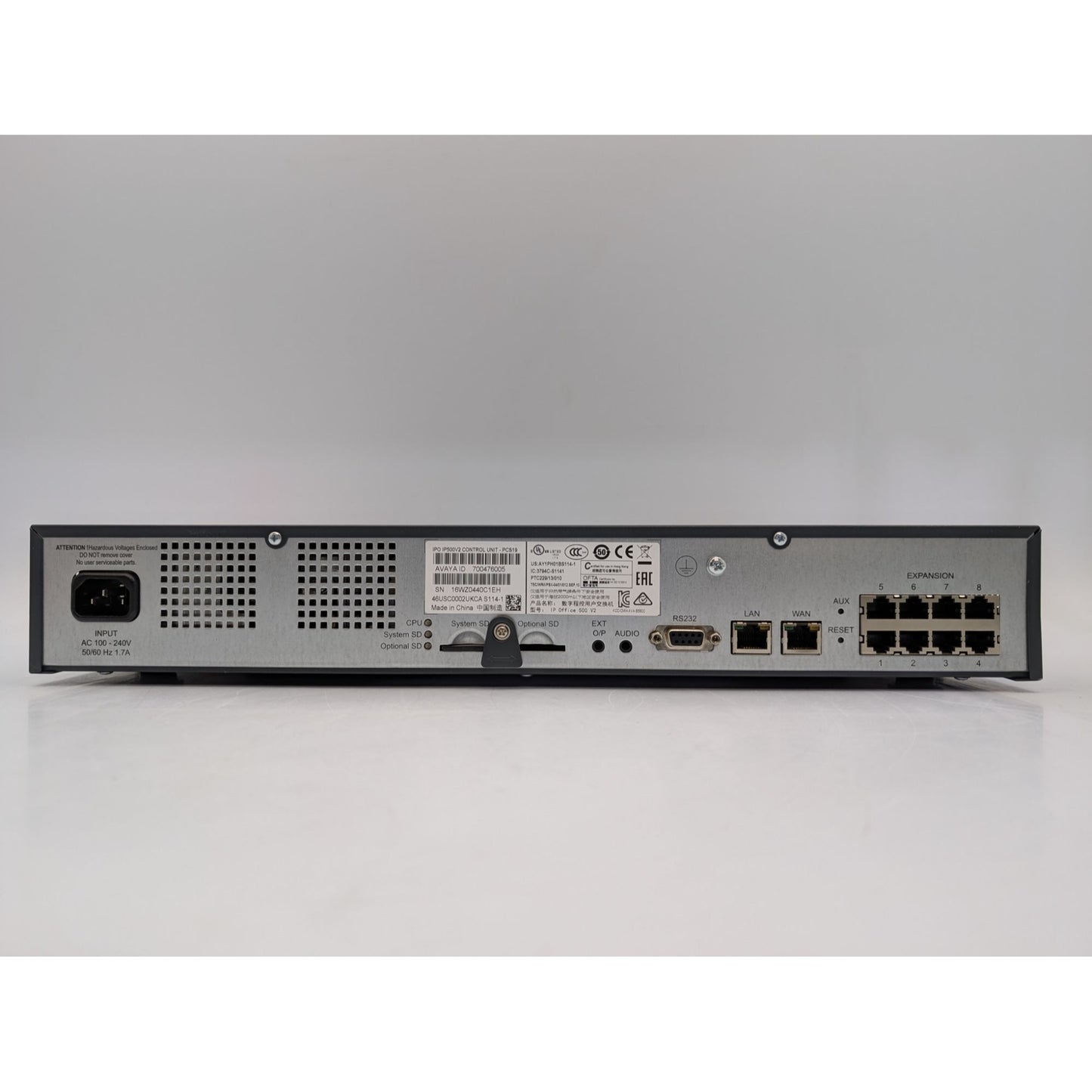 Avaya IP500 V2 Control Unit 700504031 Modular for VoIP Communication System