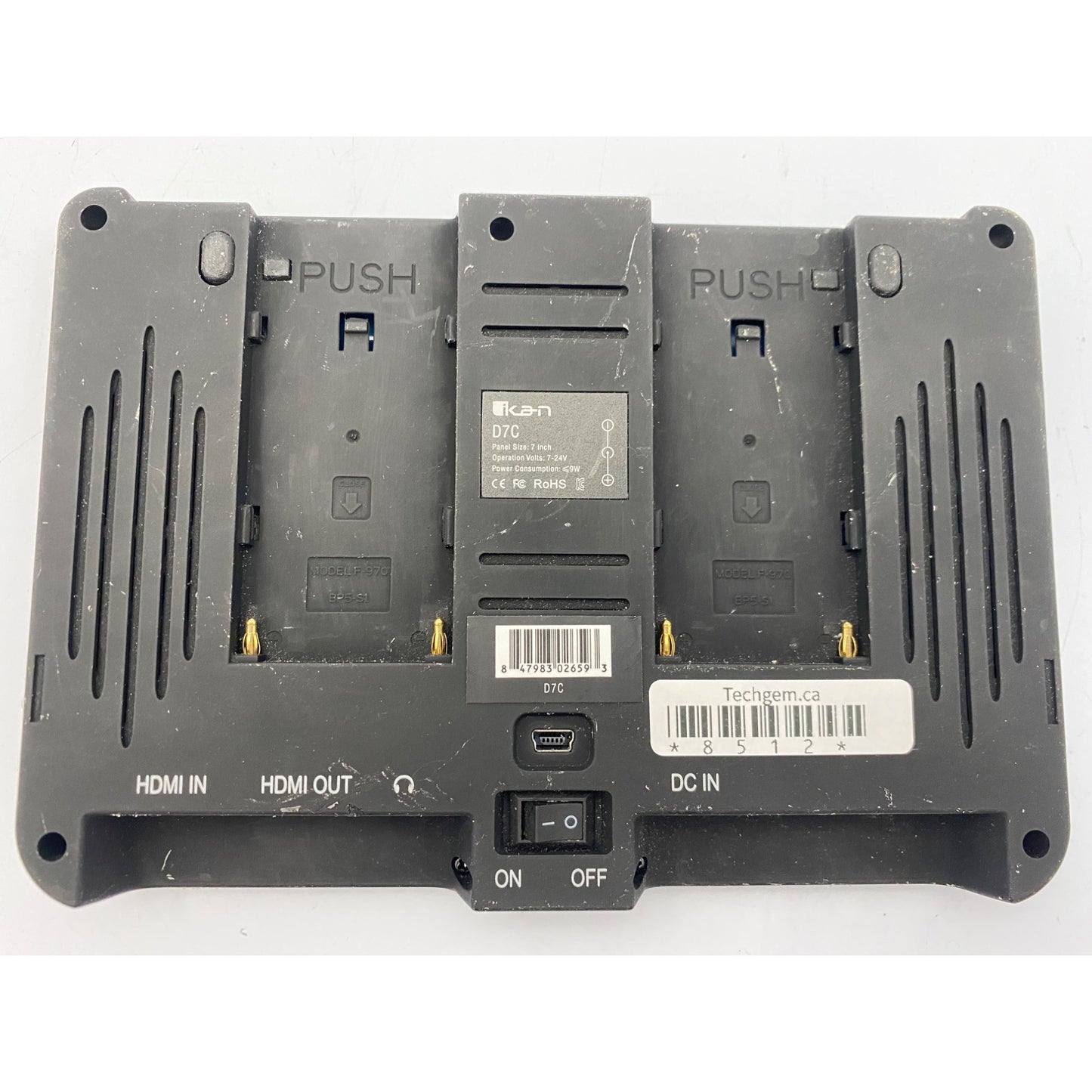 Ikan D7C 7-Inch On-Camera HD Monitor With HDMI In/Out & Power Adapter