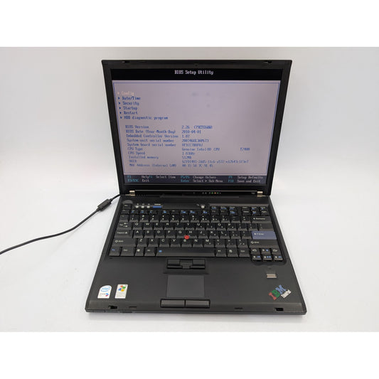 IBM ThinkPad T60 14" Display Intel Core Duo T2400 1.83 GHz 512MB RAM Laptop