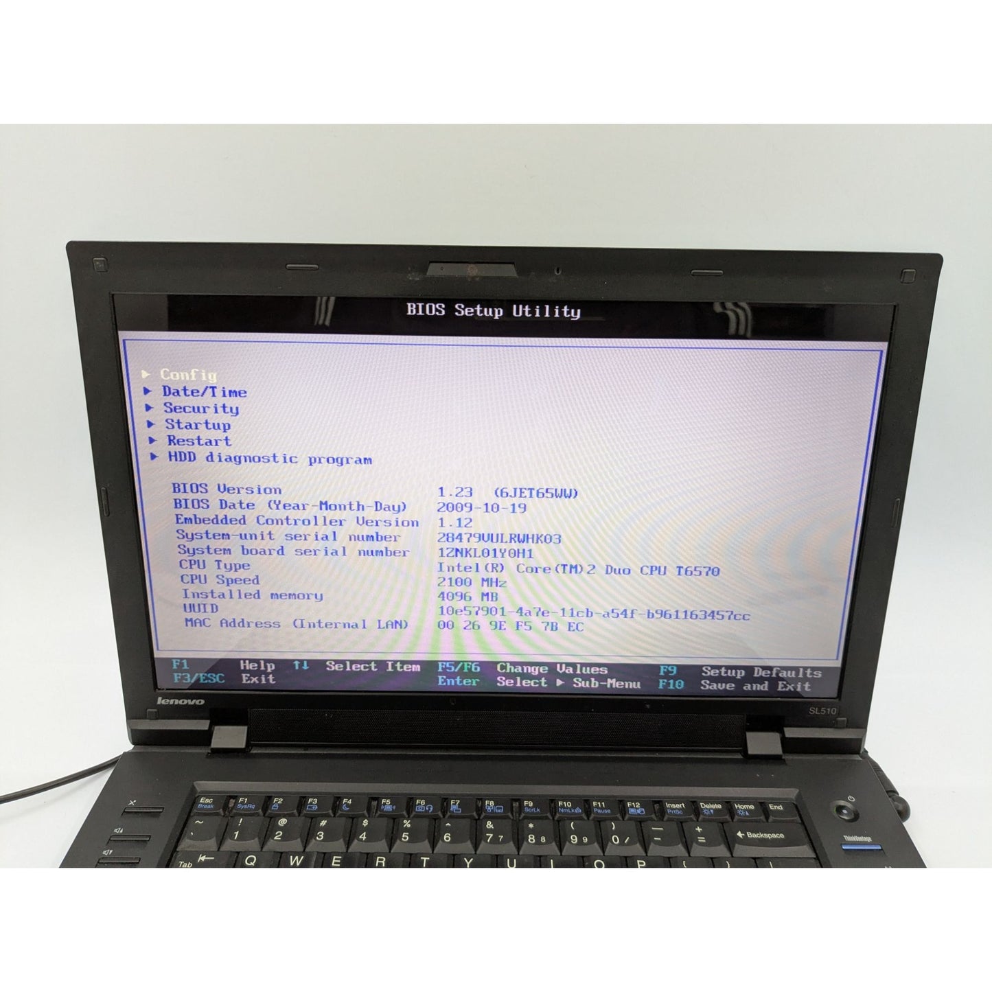 Lenovo ThinkPad SL510 15.6" Display Intel Core 2 Duo T6570 4GB RAM Black Laptop