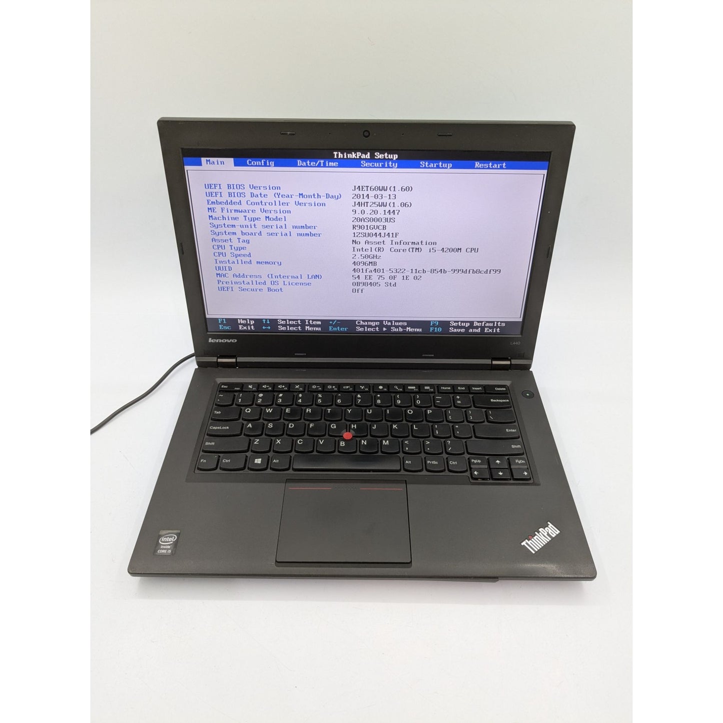 Lenovo ThinkPad L440 14" Display Intel Core i5-4200M 2.50GHz Processor 4GB RAM