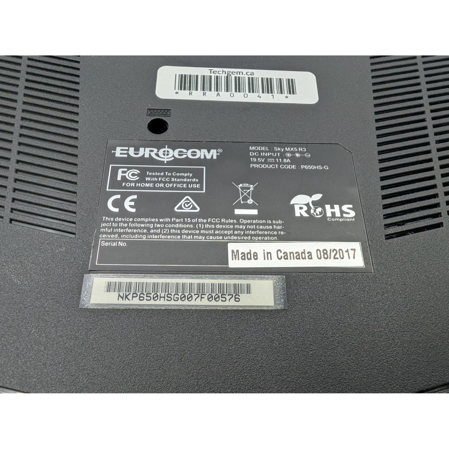 Eurocom Sky MX5 R3 15.6" Intel Core i7-7820HK 16GB RAM 128GB SSD Windows 11 Home