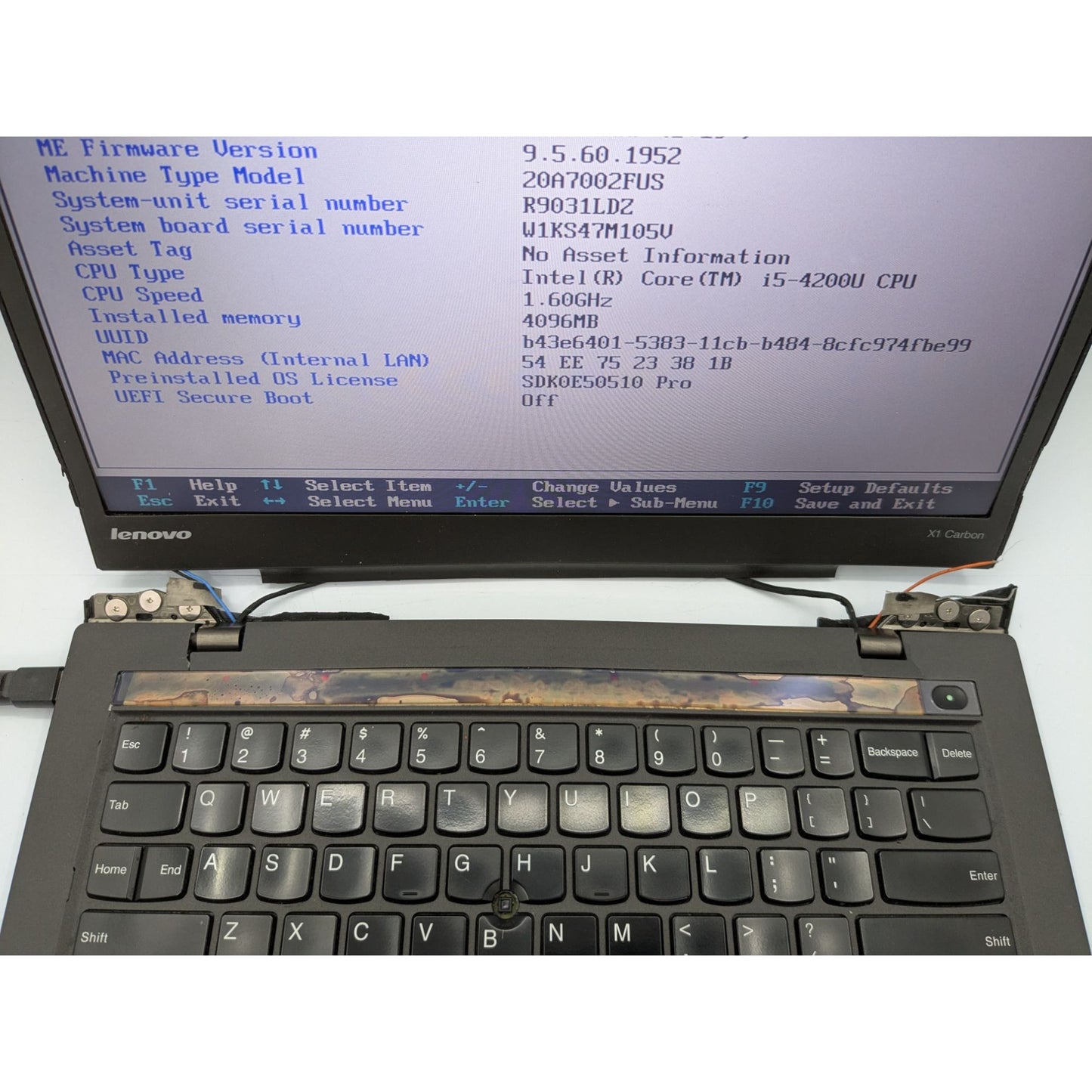 Lenovo ThinkPad X1 Carbon 2nd Gen 14" Intel Core i5-4200U 1.60GHz 4GB RAM Laptop