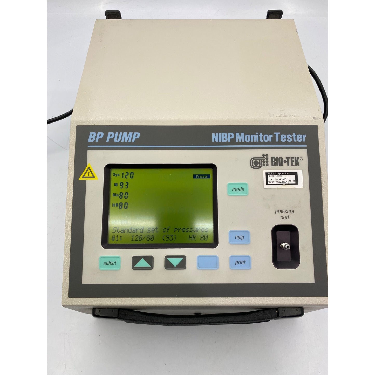 Bio-Tek BP Pump NIBP Monitor Tester For Medical Equipment Testing & Simulation