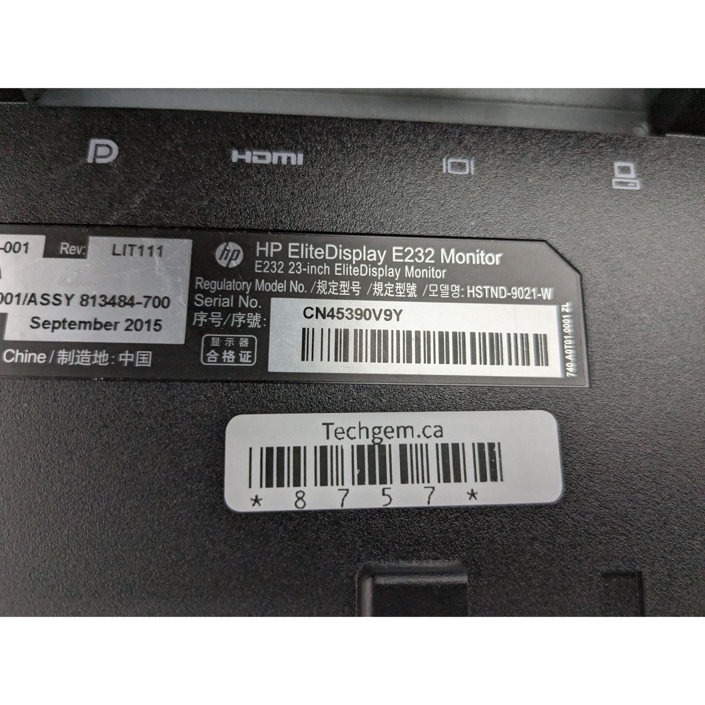 HP Elitedisplay E232 23" LED Monitor FHD 1920x1080
