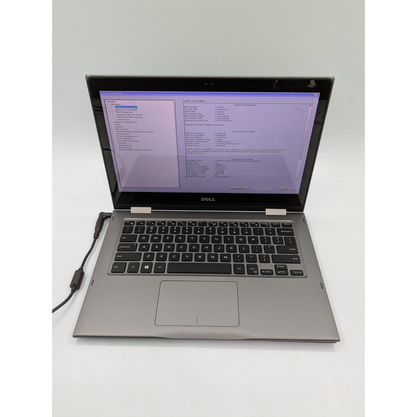 Dell Inspiron 5379 13.3" Display Intel Core i7-8550U 1.80 GHz Processor Laptop