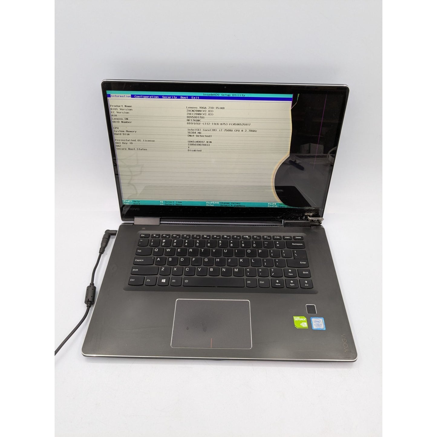 Lenovo Yoga 710-15IKB 15.6" Display Intel Core i7-7500U 2.70 GHz Black Laptop