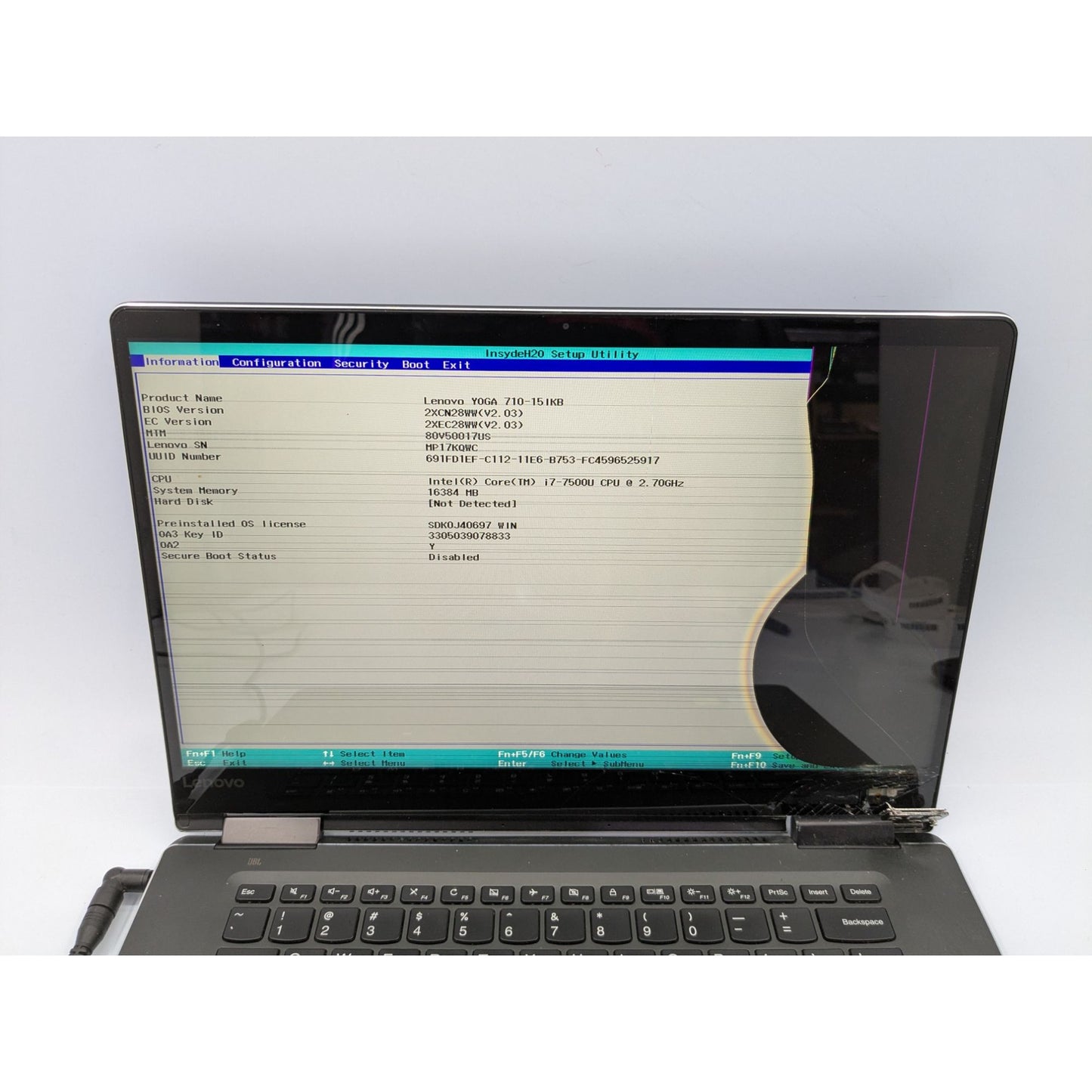 Lenovo Yoga 710-15IKB 15.6" Display Intel Core i7-7500U 2.70 GHz Black Laptop