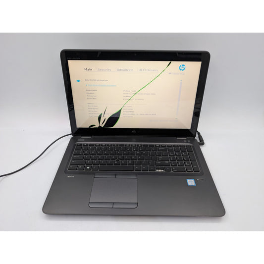 HP ZBook 15u G3 15.6" Display Intel i7-6500U 2.50 GHz Processor Black Laptop