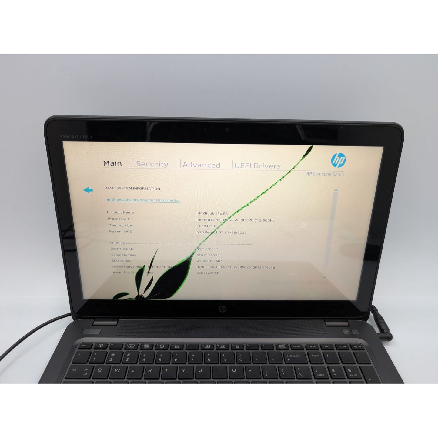 HP ZBook 15u G3 15.6" Display Intel i7-6500U 2.50 GHz Processor Black Laptop