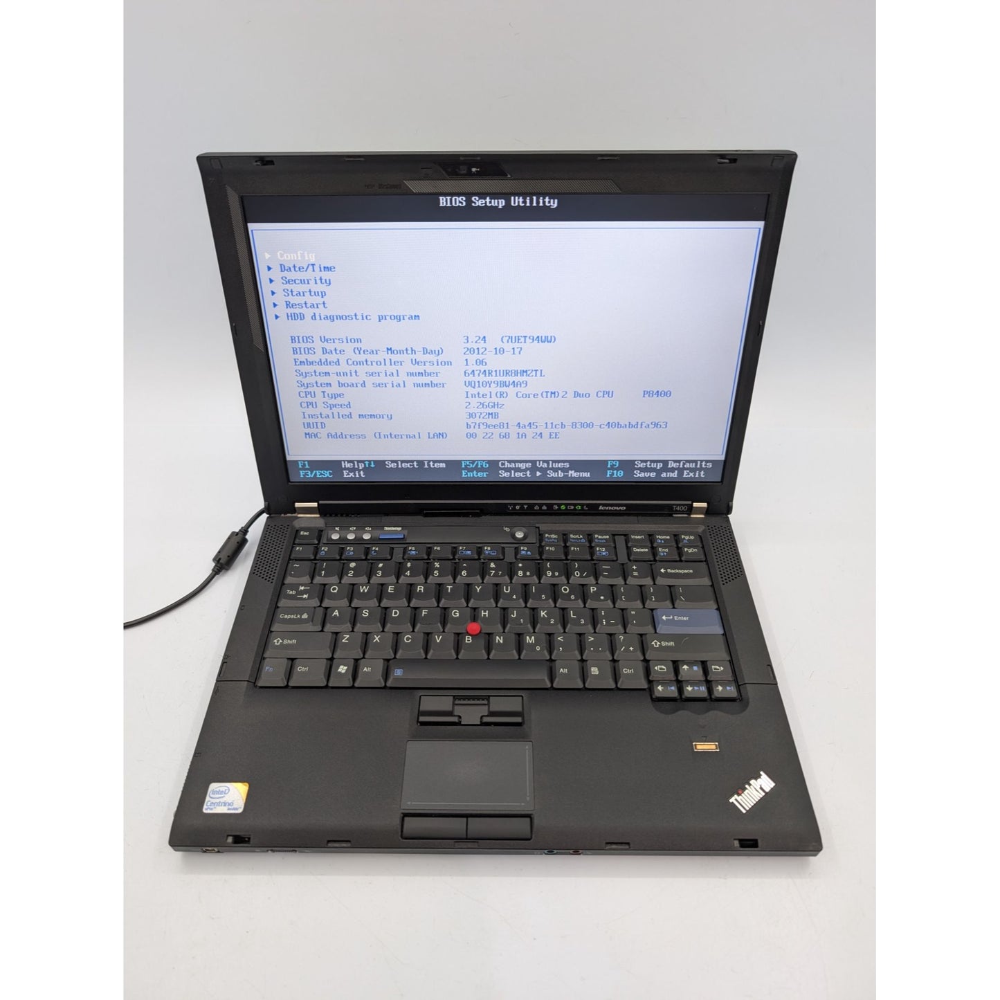 Lenovo ThinkPad T400 14" Intel Core 2 Duo P8400 2.26GHz Processor 3GB RAM Laptop