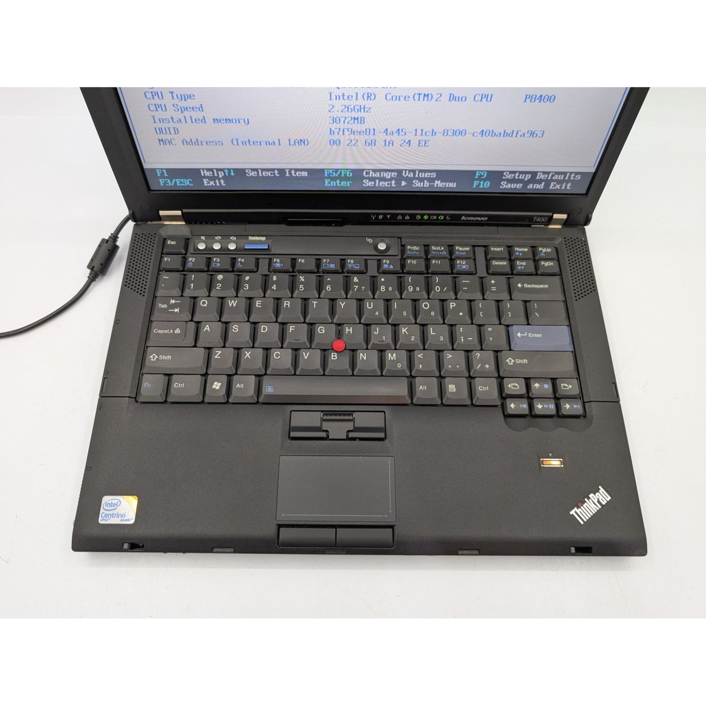 Lenovo ThinkPad T400 14" Intel Core 2 Duo P8400 2.26GHz Processor 3GB RAM Laptop