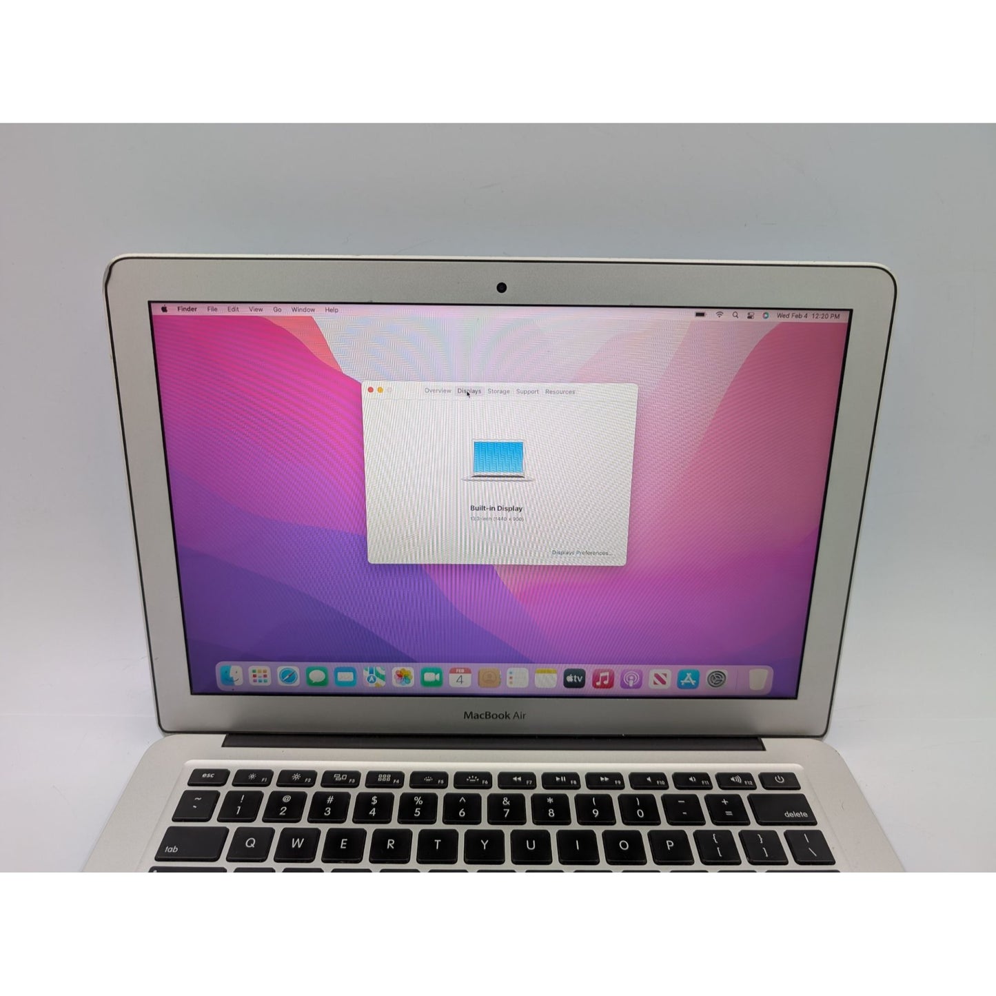 2015 Apple MacBook Air A1466 13" Intel i5-5250U 4GB RAM 128GB SSD MacOS Monterey