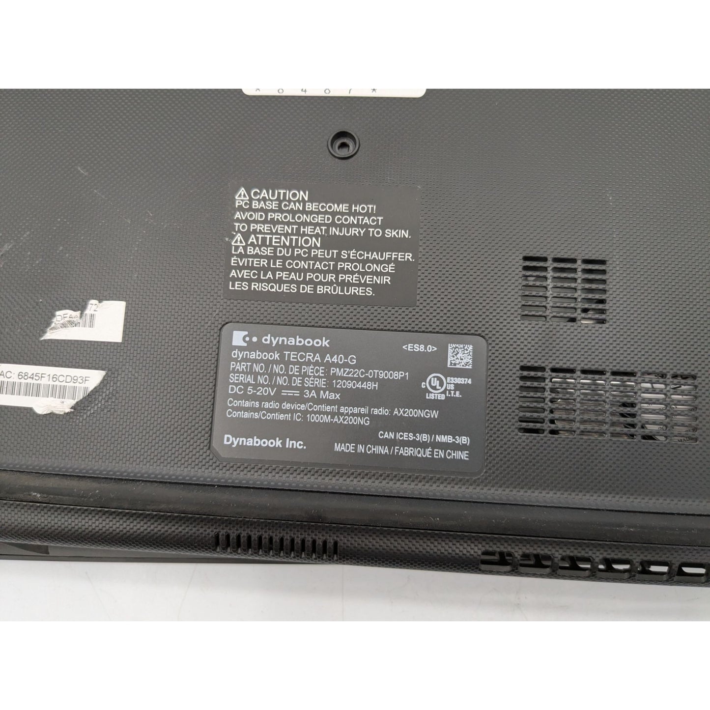 Toshiba Dynabook Tecra A40-G 14" Screen Intel Core i5-10210U 1.60 GHz Processor