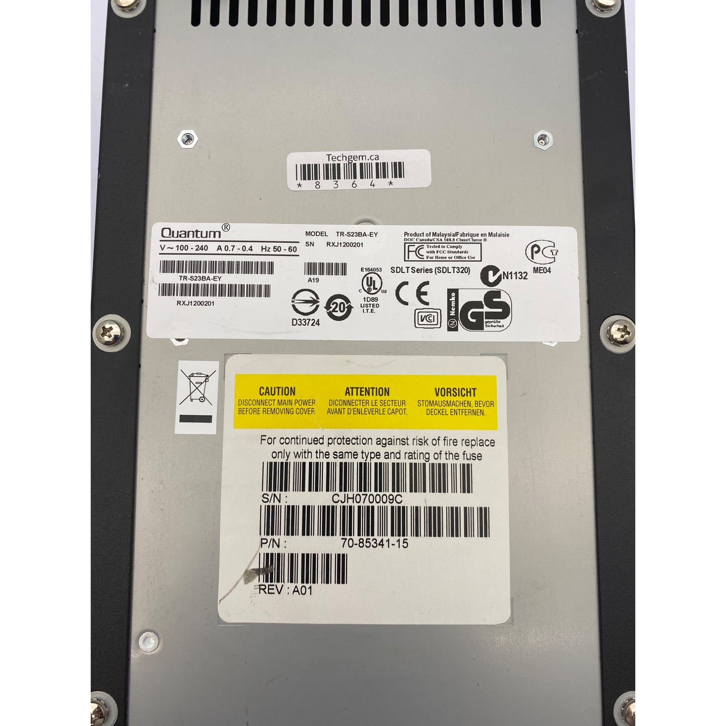Quantum SDLT 320 Tape Drive External Black