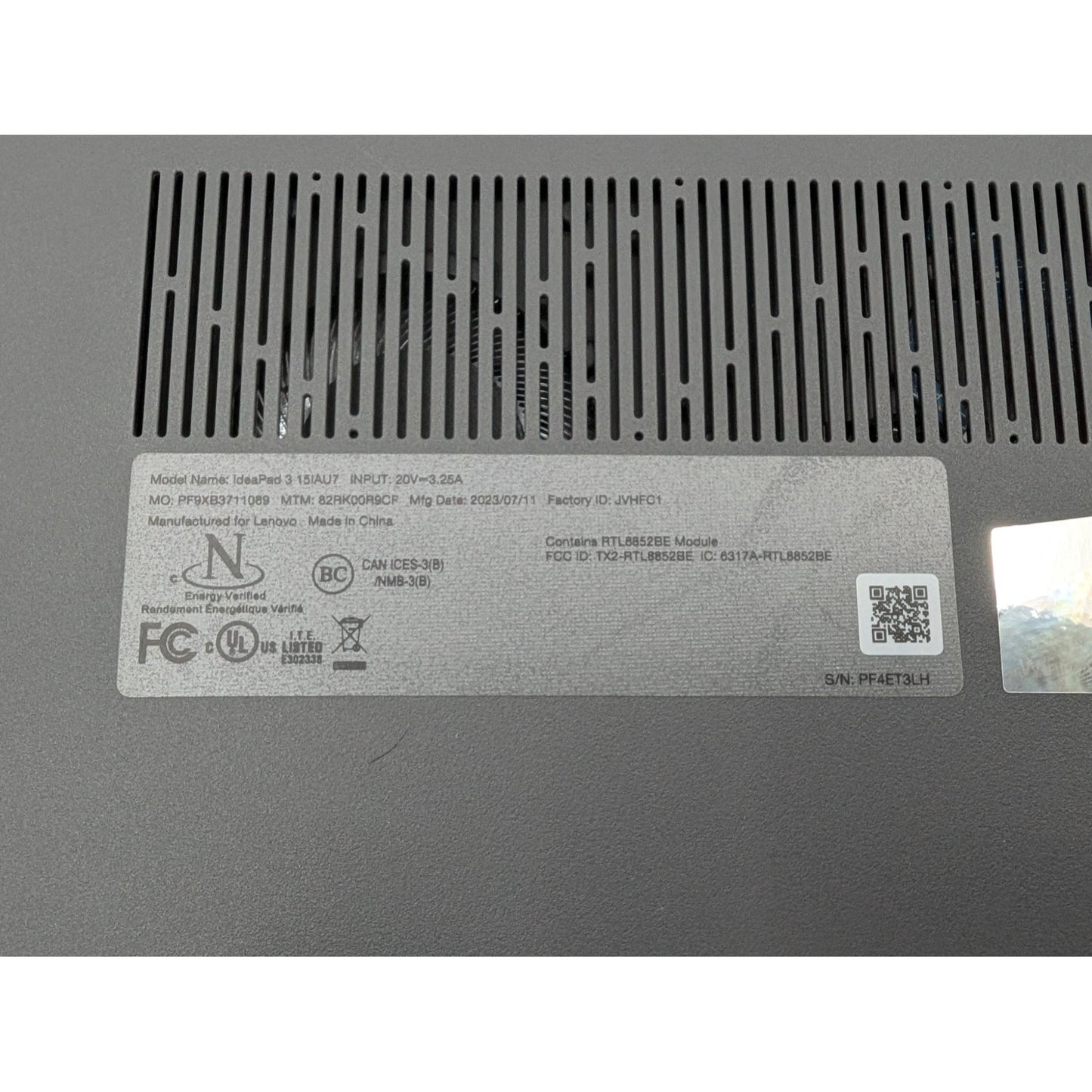 Lenovo IdeaPad 3 15IAU7 Intel Core i3-1215U 15.6" Display 0.90 GHz Processor