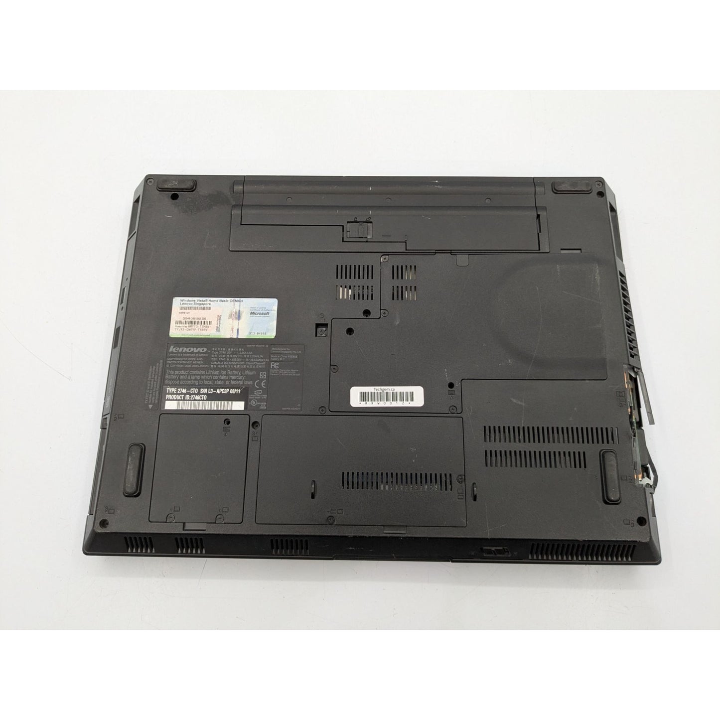 Lenovo ThinkPad SL500 15.4" Display Intel Core 2 Duo T5870 2.00 GHz 2GB RAM