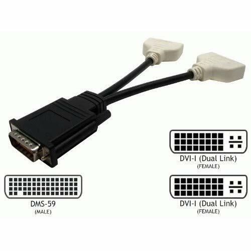 Dual DVI Splitter Cable DMS-59 Male to Female 0H9361 (Dual Link)